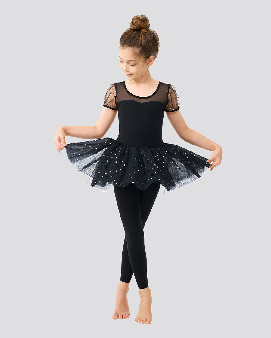 Black Girls Ultra Soft Footless Ballet Tights - View 4