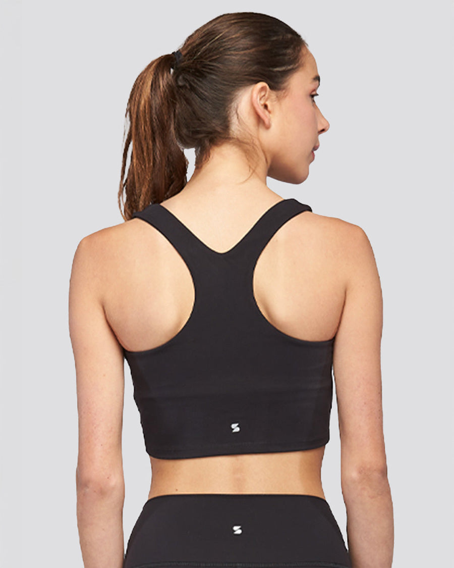 Black SoftLuxe Racerback Sports Bra