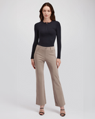 Grey Khaki Women Business Casual Work Pants  | Bootcut