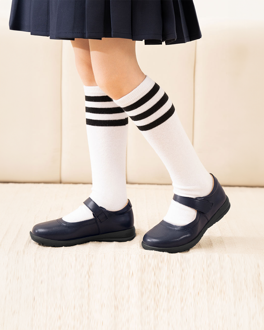 Navy Girls Classic School Uniform Mary Jane Shoes