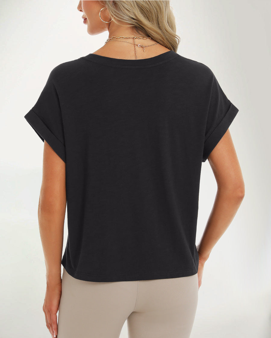 Black Short-Sleeve Oversized T-shirt