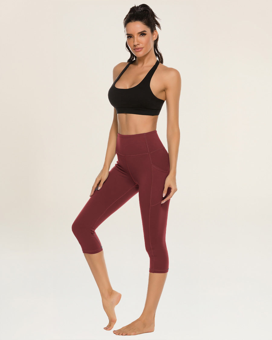Burgundy Capri Yoga leggings
