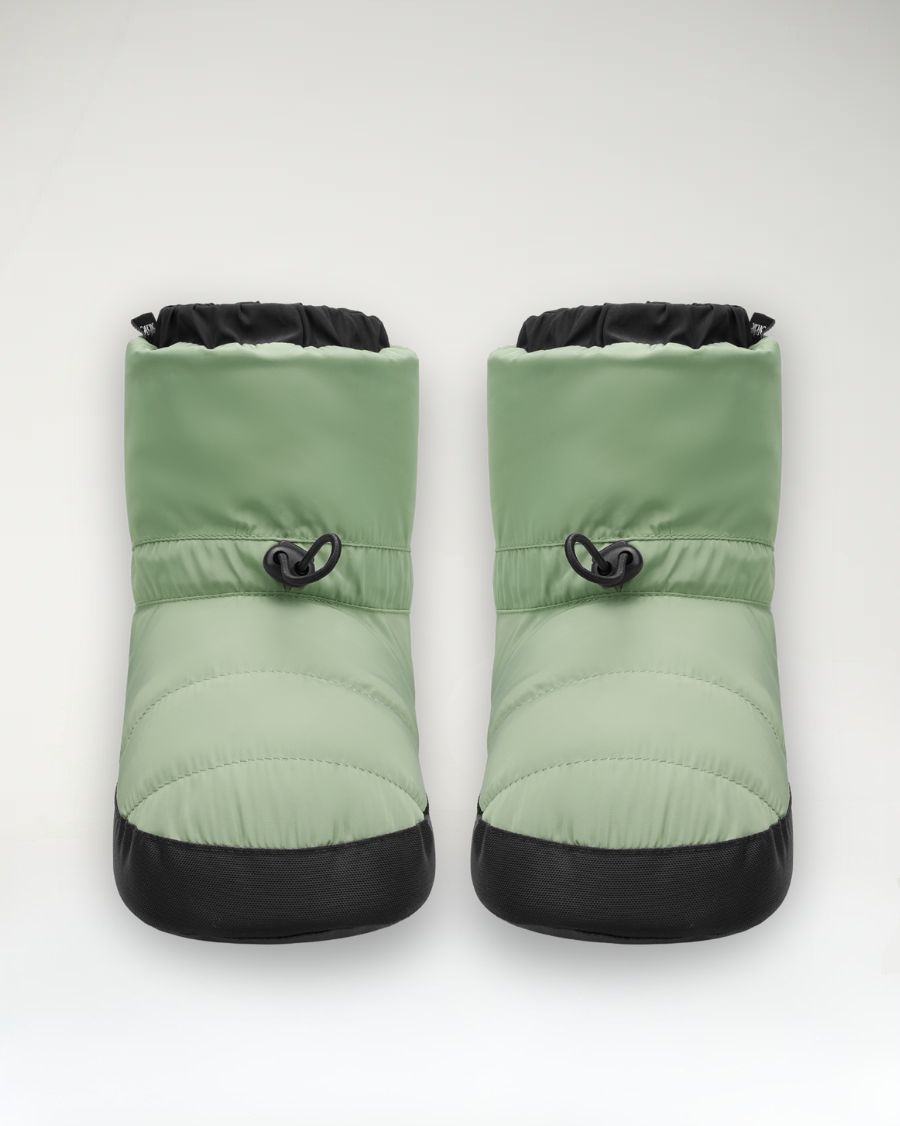 Green ballet warm up booties