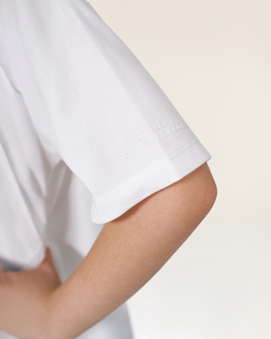 White Kids Comfy Oversized Cotton Tee