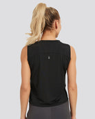 Black Origin Sleeveless Workout Crop Top