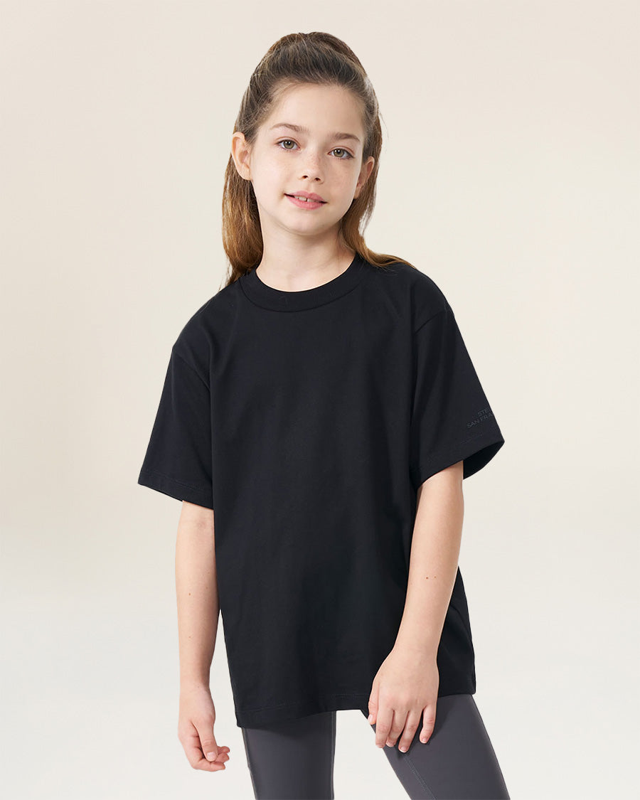 Black Kids Comfy Oversized Cotton Tee