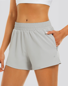Sandy Grey Running Shorts 3" with Pockets
