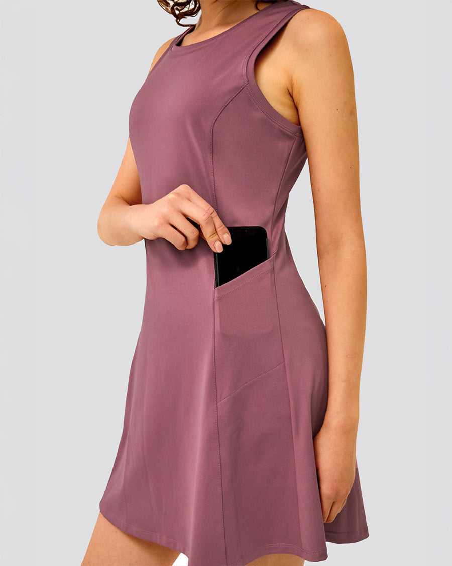 Purple Sleeveless Tennis Dress