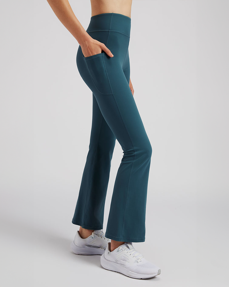 Canal Green Bootcut High Waisted Yoga Pants