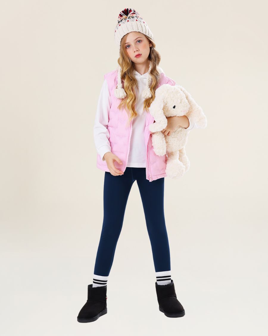 Navy Girls Warm Winter Athletic Yoga Pants