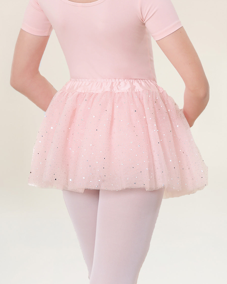 Sparkling Ballet Pink Girls Sparkling Tulle Skirt