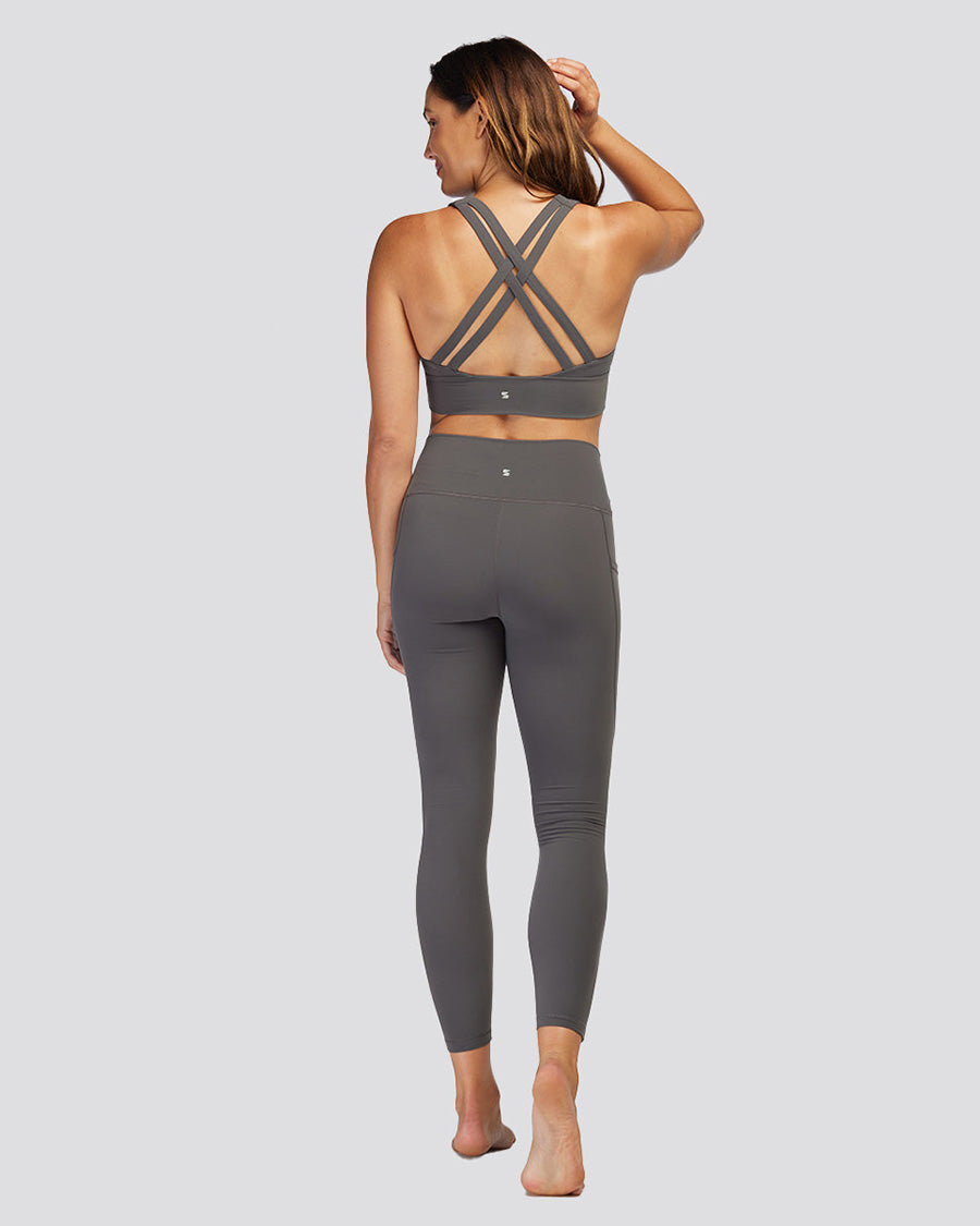Charcoal SoftLuxe Double Criss Cross Bra