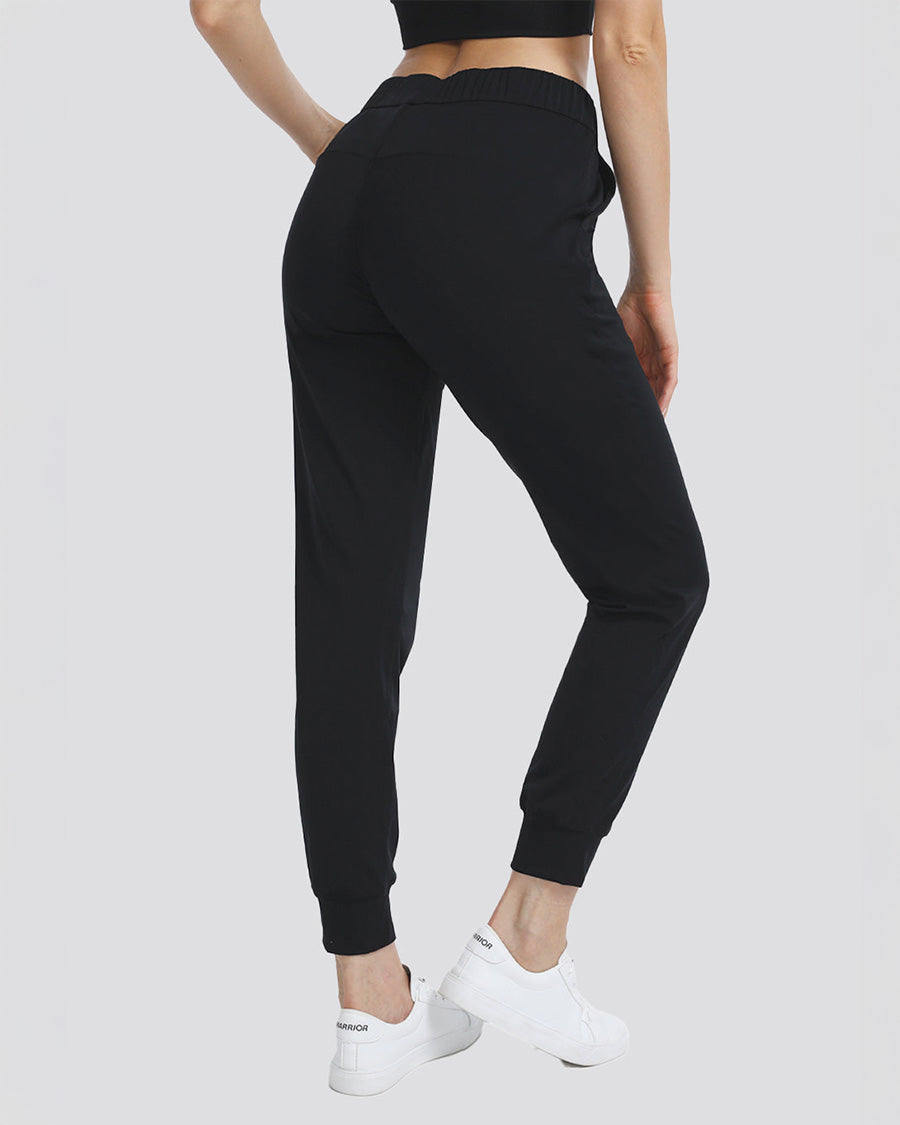 Black Jogger Pants High Waisted