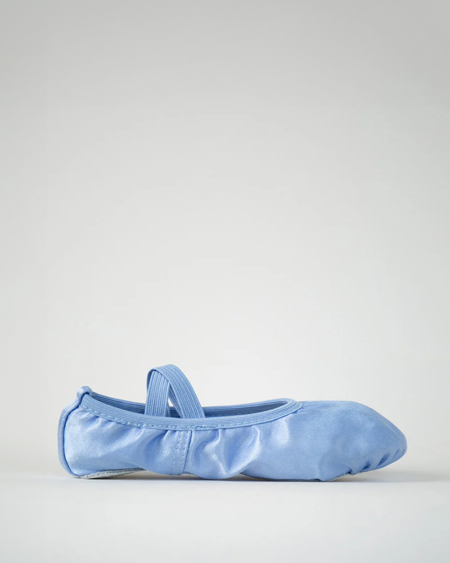 Pale Blue Kids Satin Ballet Shoes