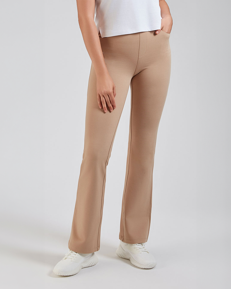 Khaki Women Business Casual Work Pants  | Bootcut