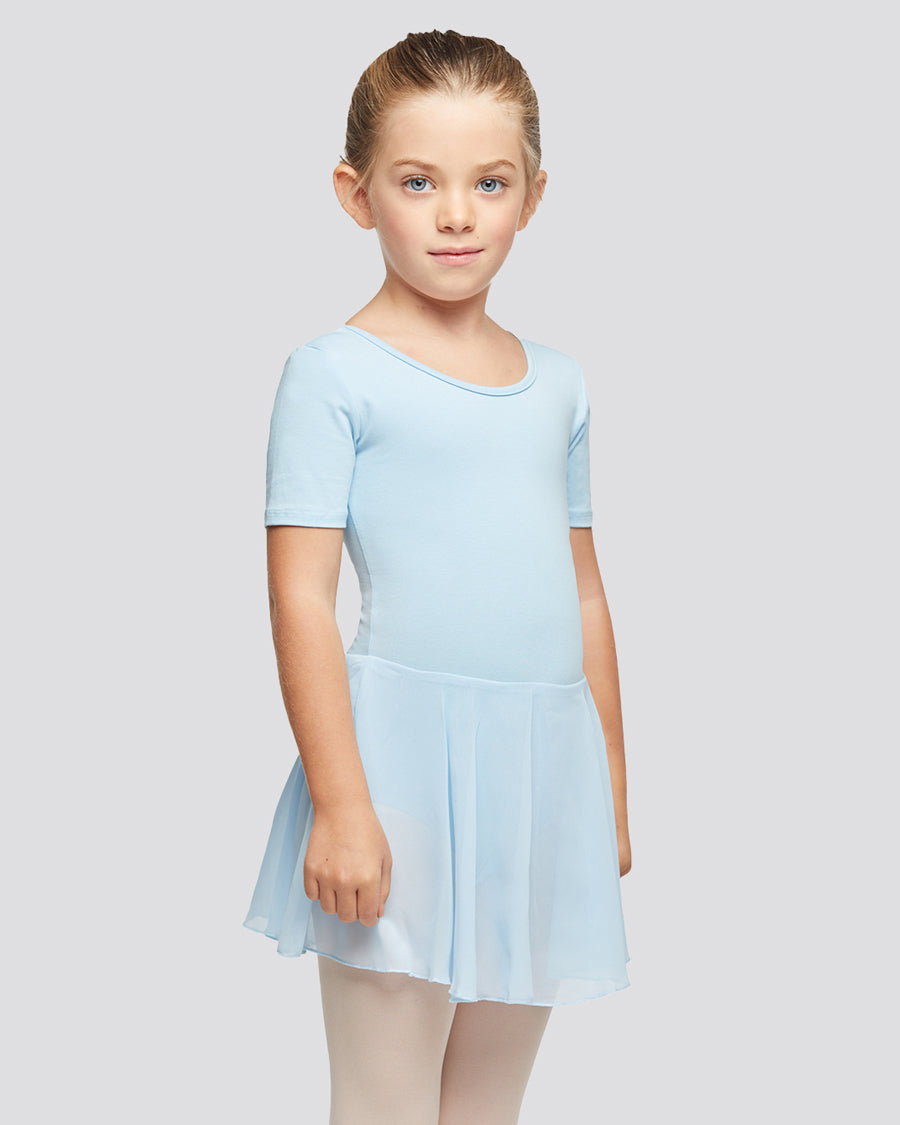 Blue Girls Short Sleeve Dress