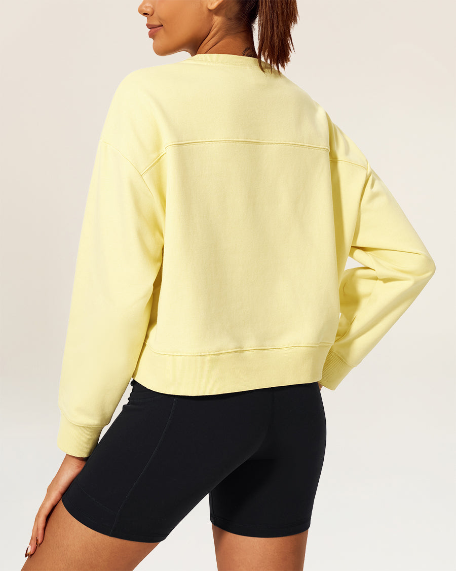 Pina Colada Crop Oversized Sweatshirt