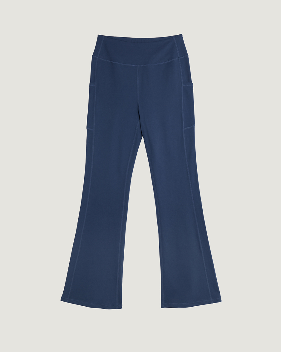 Navy Bootcut High Waisted Yoga Pants