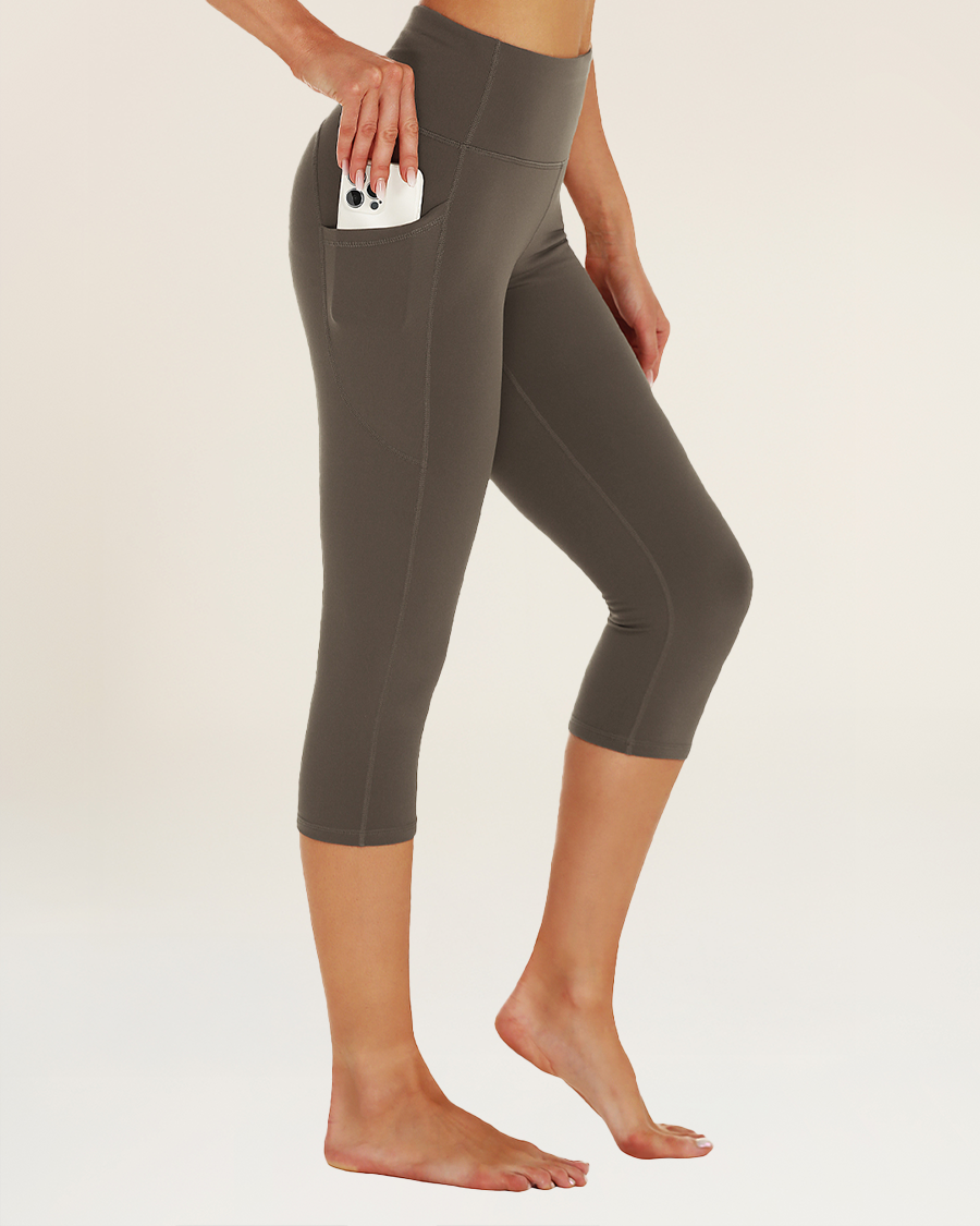 Tea Brown Capri Yoga leggings