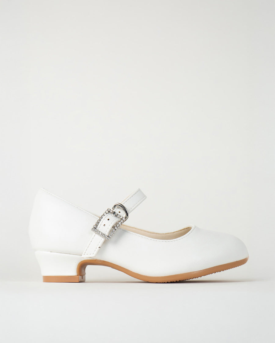 White Girls Glossy Mary Jane Heels