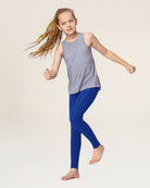 Cobalt Blue Girls Athletic Leggings