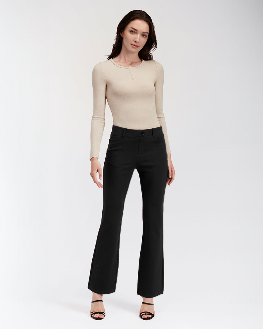 Black Women Business Casual Work Pants  | Bootcut