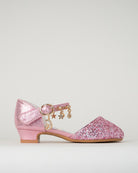 Fuchsia Glitter Girls Sparkly Princess Sequin Sandals