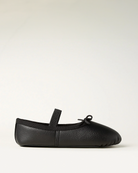 Black Kids Premium Leather Ballet Shoes (Full Sole)