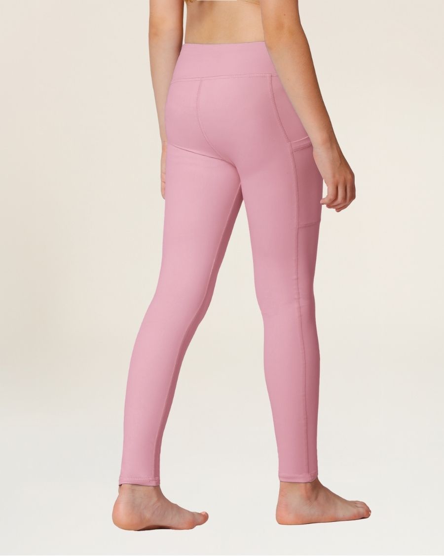 Pink Girls Athletic Leggings - View 4
