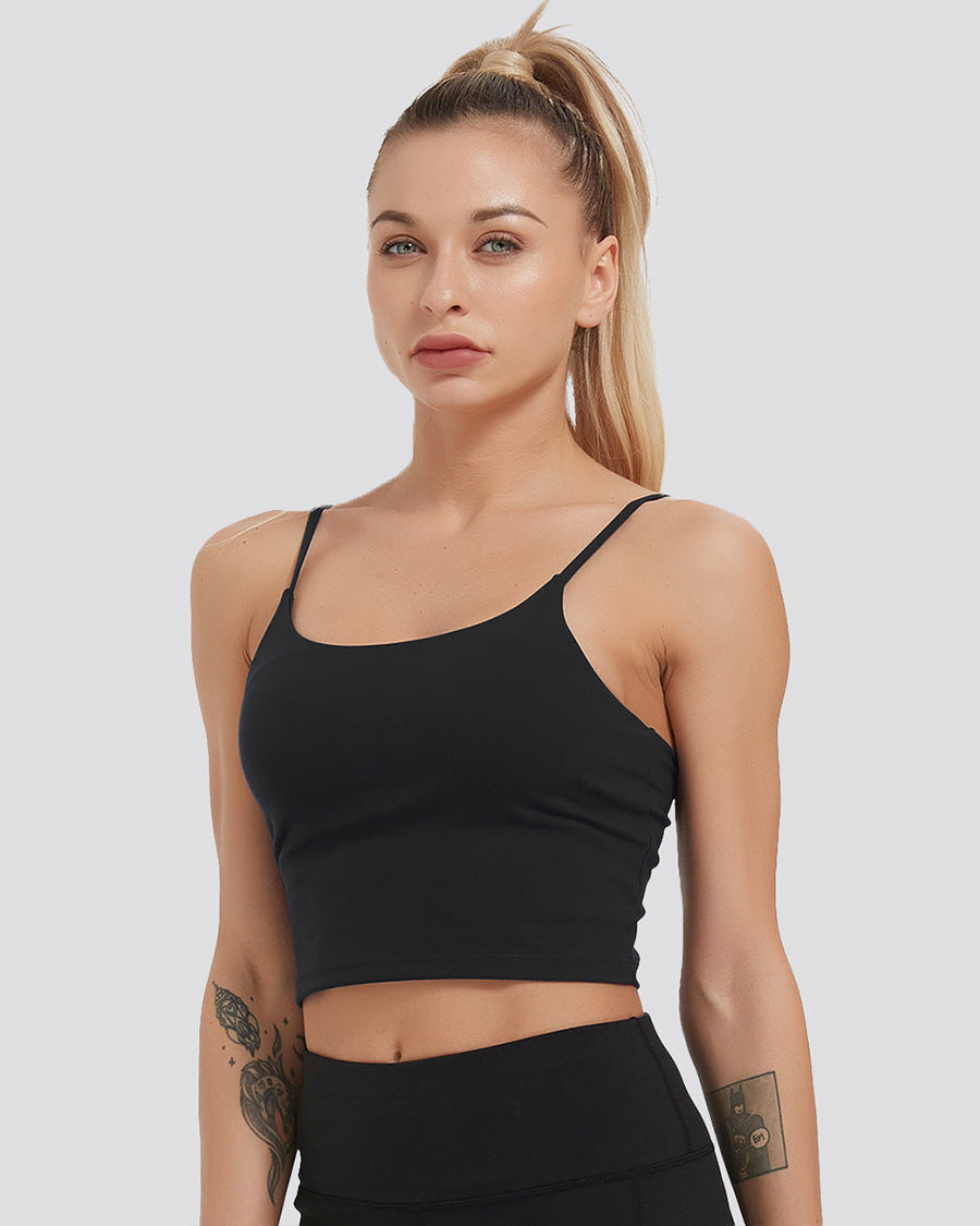 Black Sports Bra Tank Top
