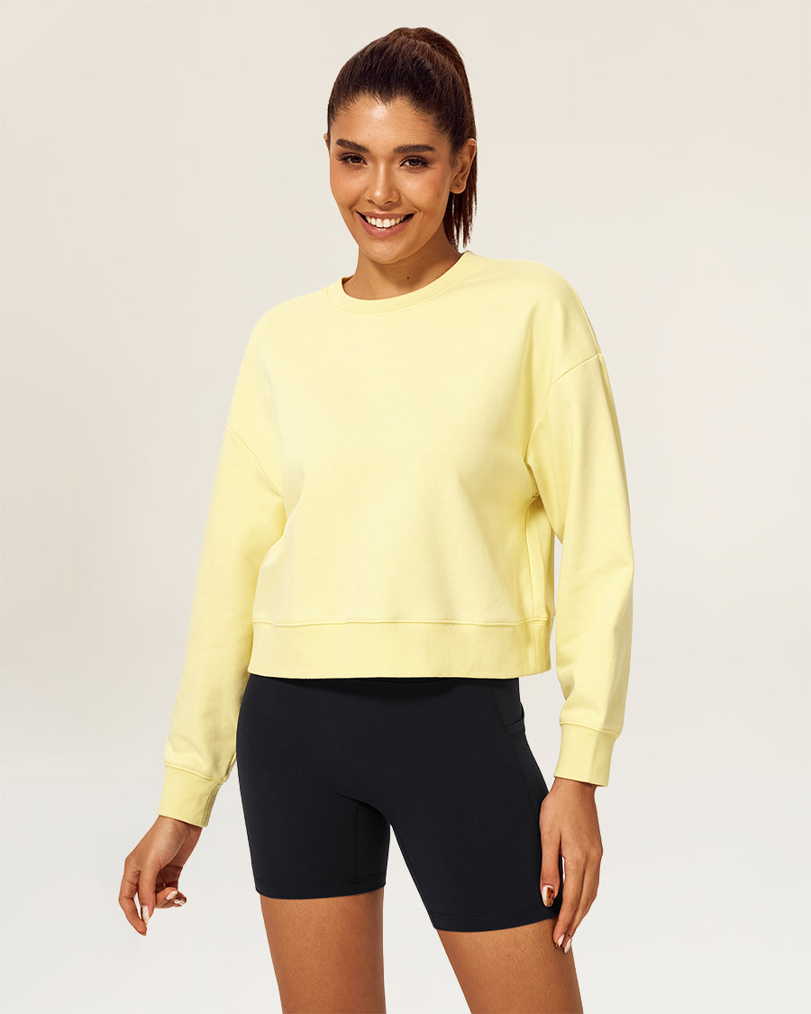 Pina Colada Crop Oversized Sweatshirt