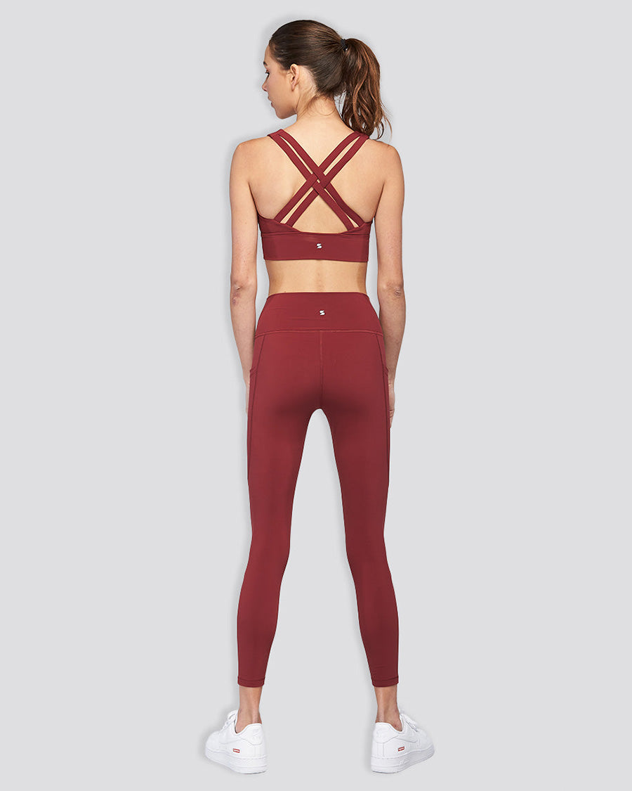 Burgundy SoftLuxe Double Criss Cross Bra
