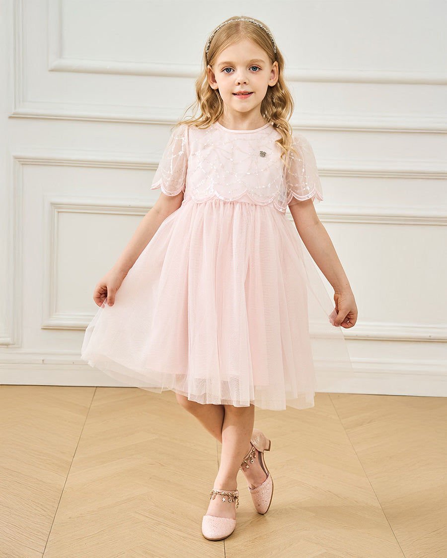 Pink Glitter Girls Sparkly Princess Sequin Sandals