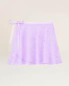 Sparkling Lavender Girls Chiffon Wrap Skirt With Adjustable Tie