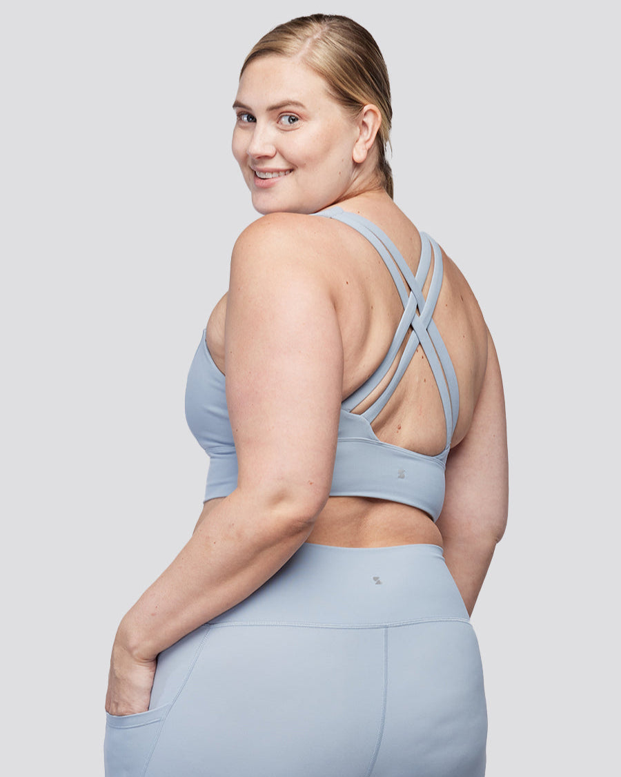 Steel Blue SoftLuxe Double Criss Cross Bra