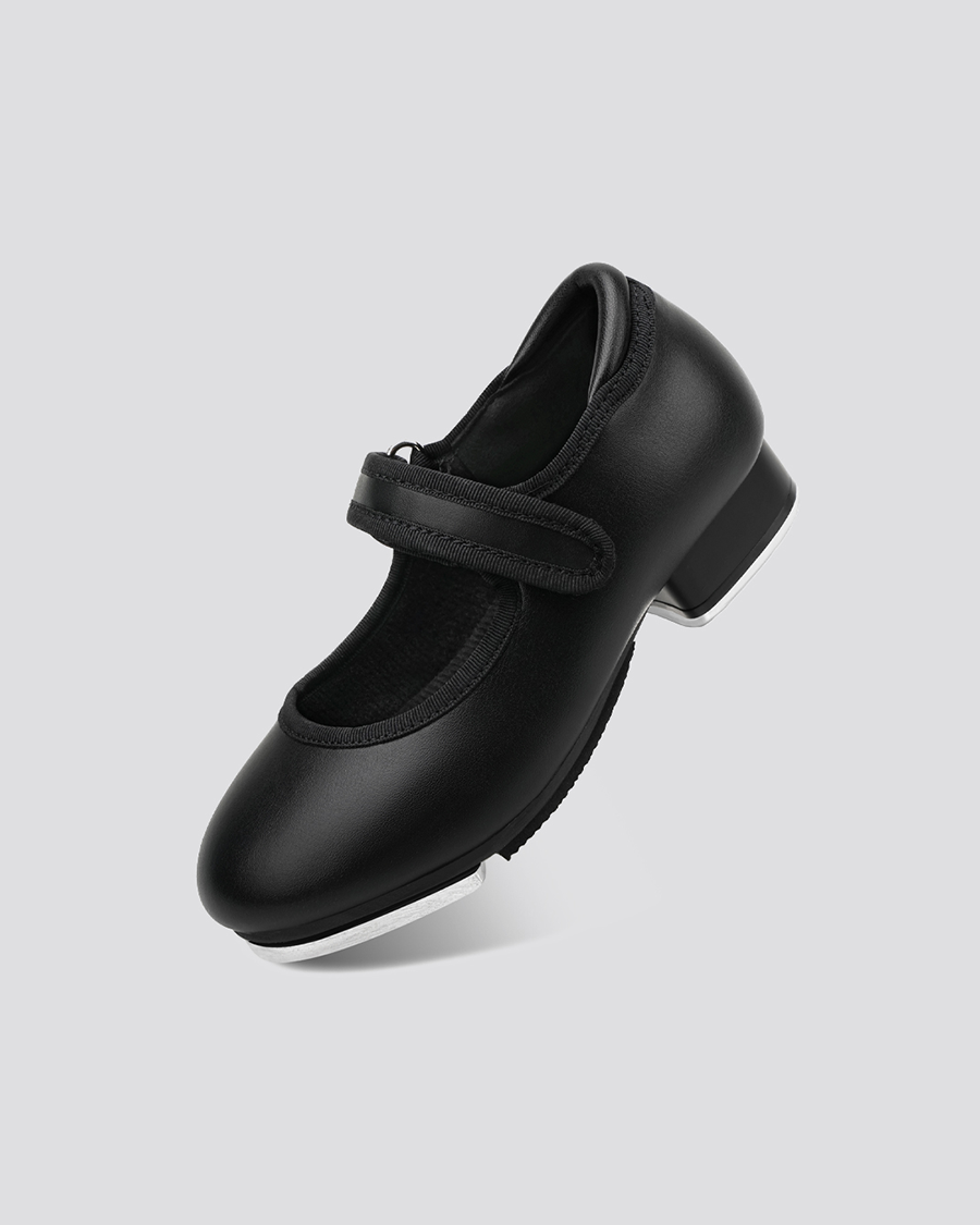 Matte Black Kids Tap Shoes