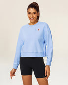 Baby Blue Crop Oversized Sweatshirt