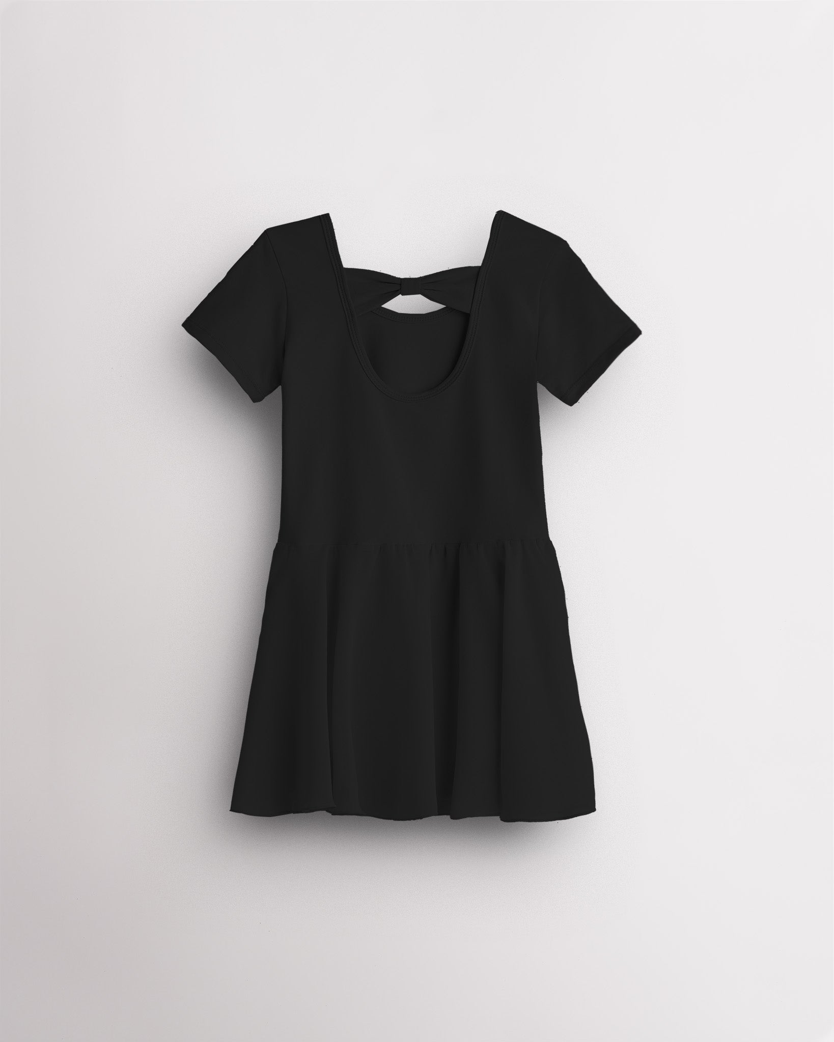 Girls Bowknot Short Sleeve Dress