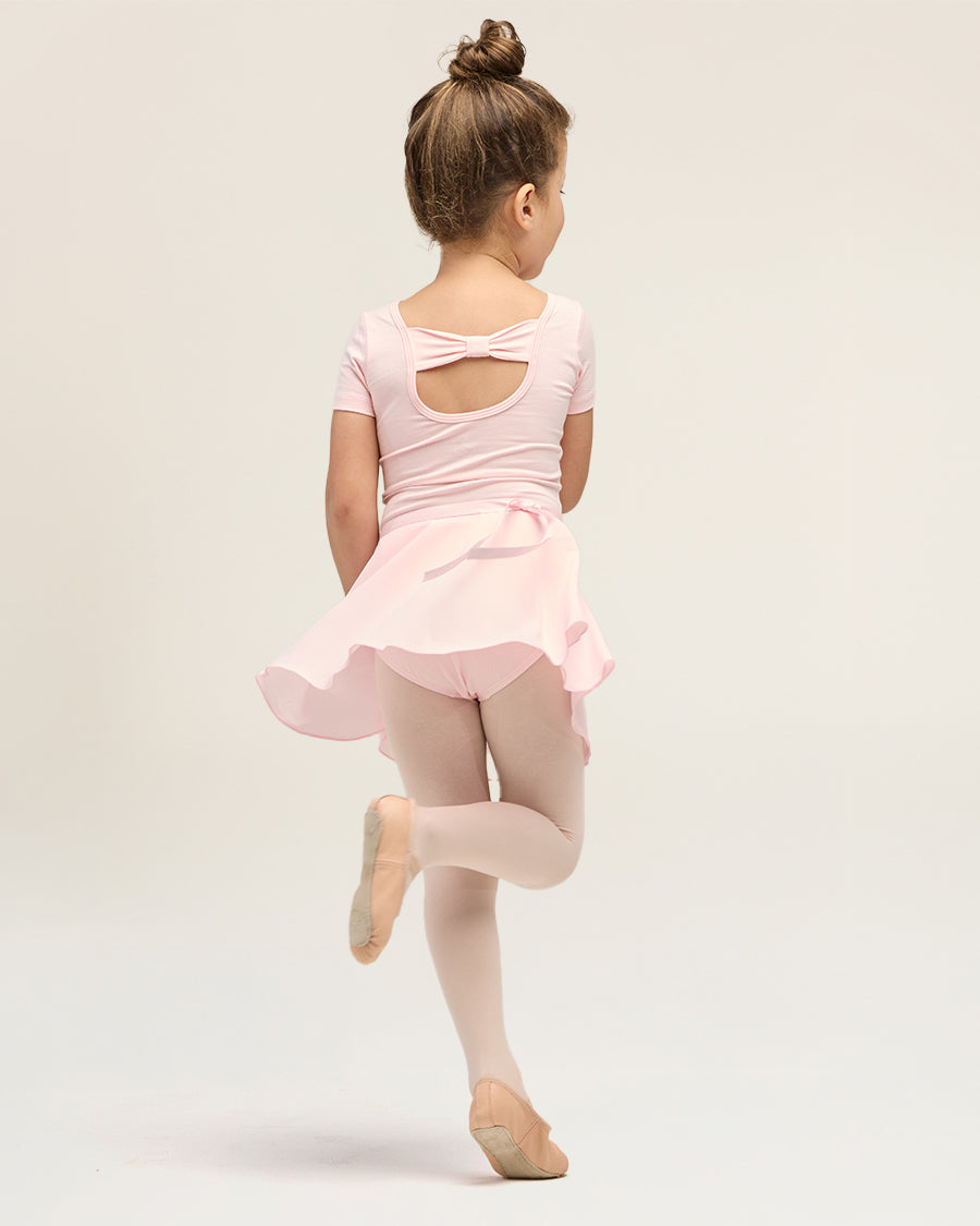 Ballet Pink Girls Ballet Leotard Starter Kit (Bow Back Leotard & Tie Skirt & Tights)