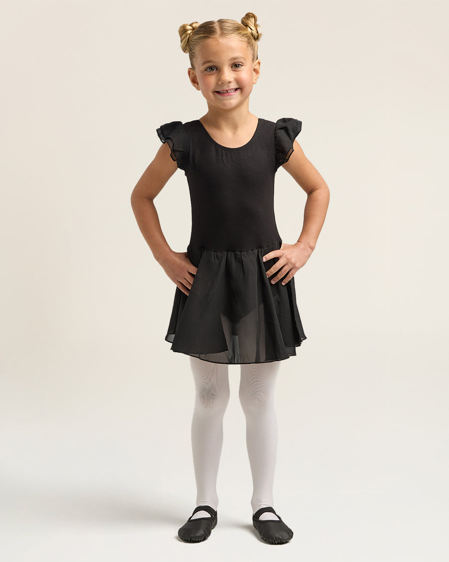 Black Girls Flutter Sleeves Dress