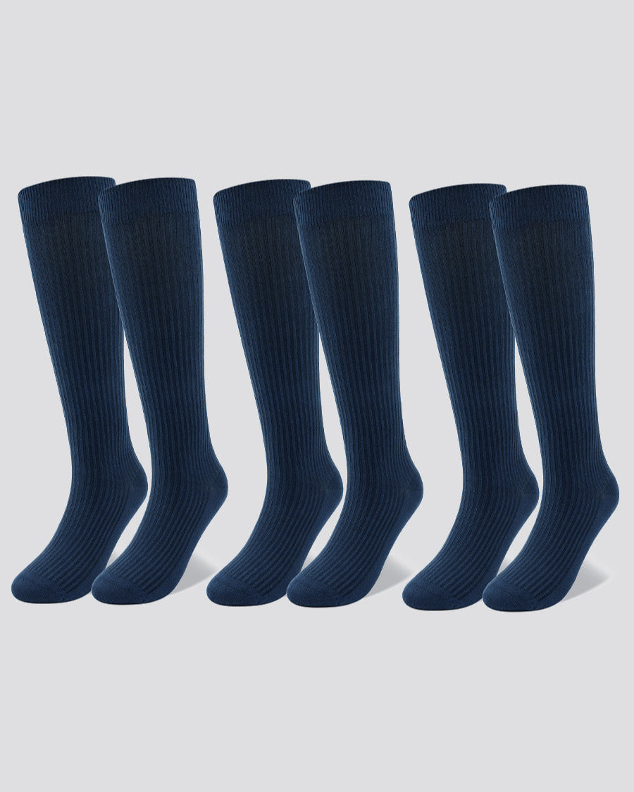 Navy Kids Ruffle Trimmed Socks