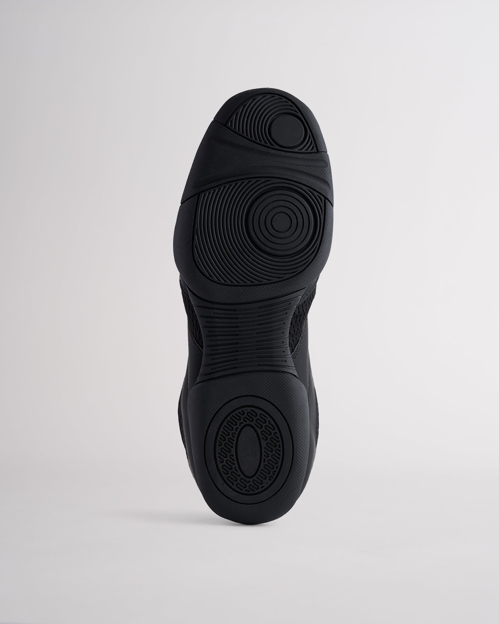 Black Studio air mesh cheer shoes with lace-up closure.