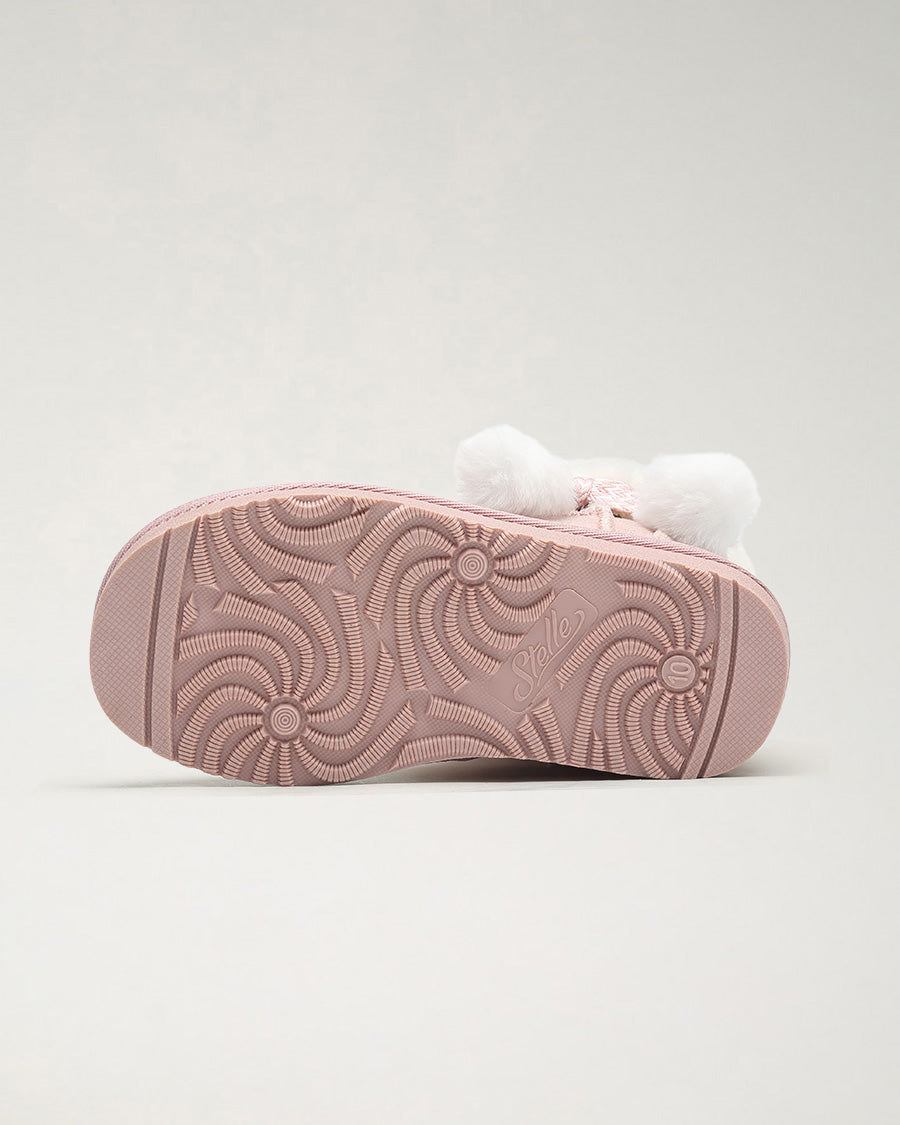 Fluff Stuff Kids Suede Boots in Pink