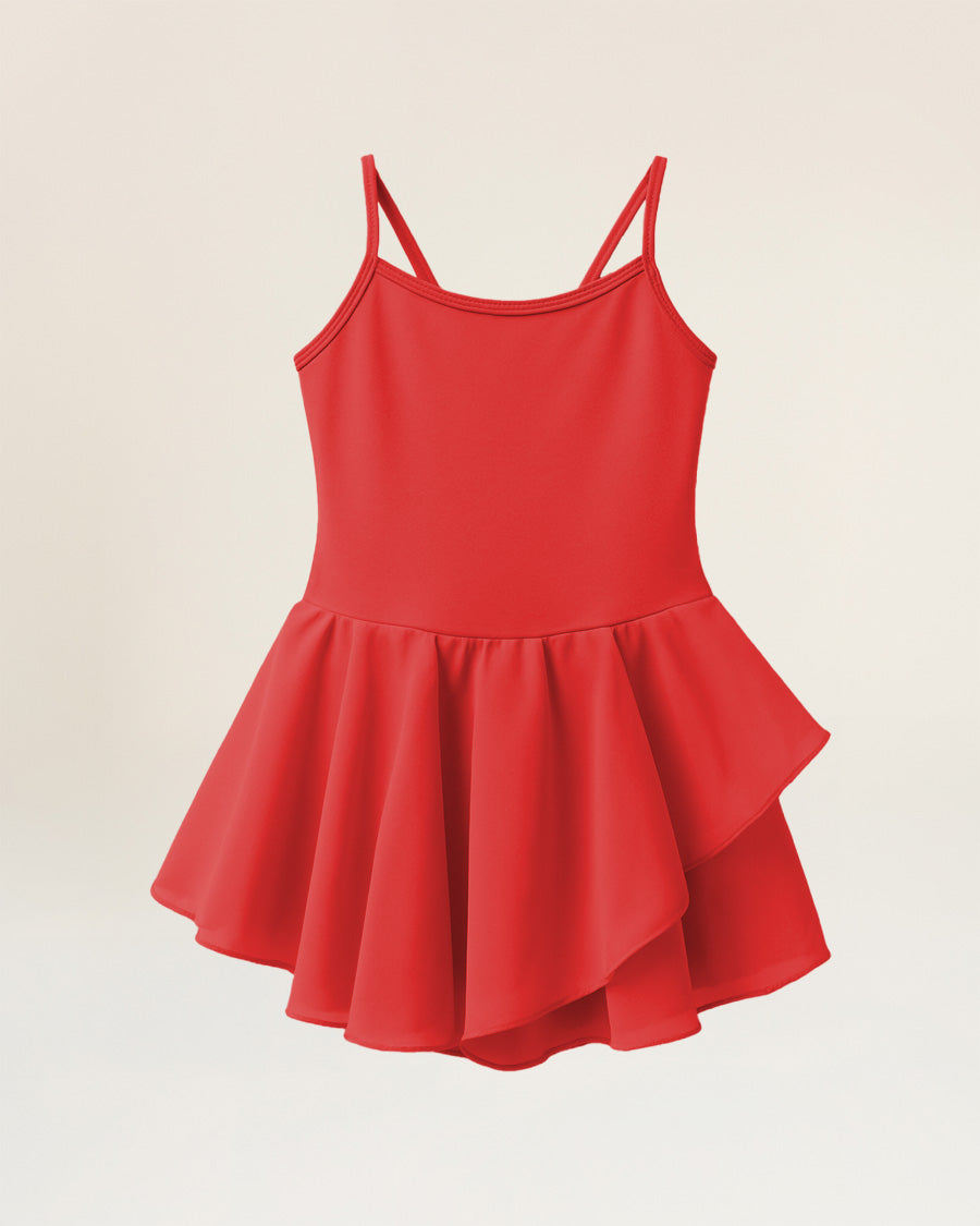 Red Girls Camisole Dance Dress