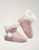 Fluff Stuff Kids Suede Boots in Pink