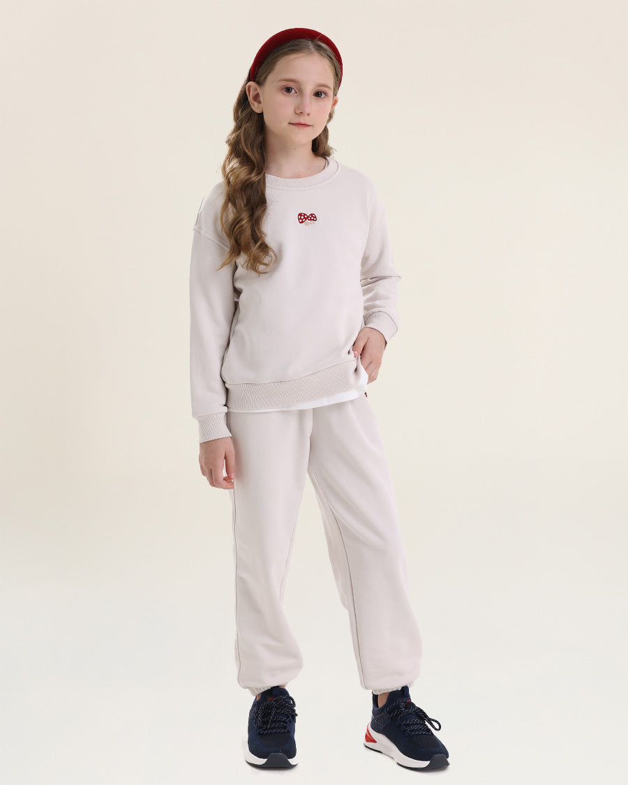 No Sweat Kids Matching Set in Dove