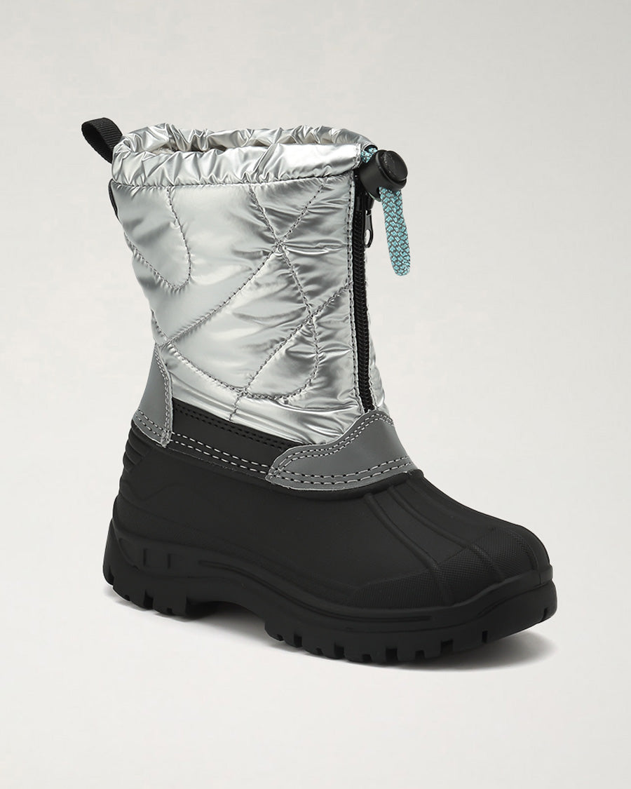 Silver Kids Snow Much Fun Winter Boots