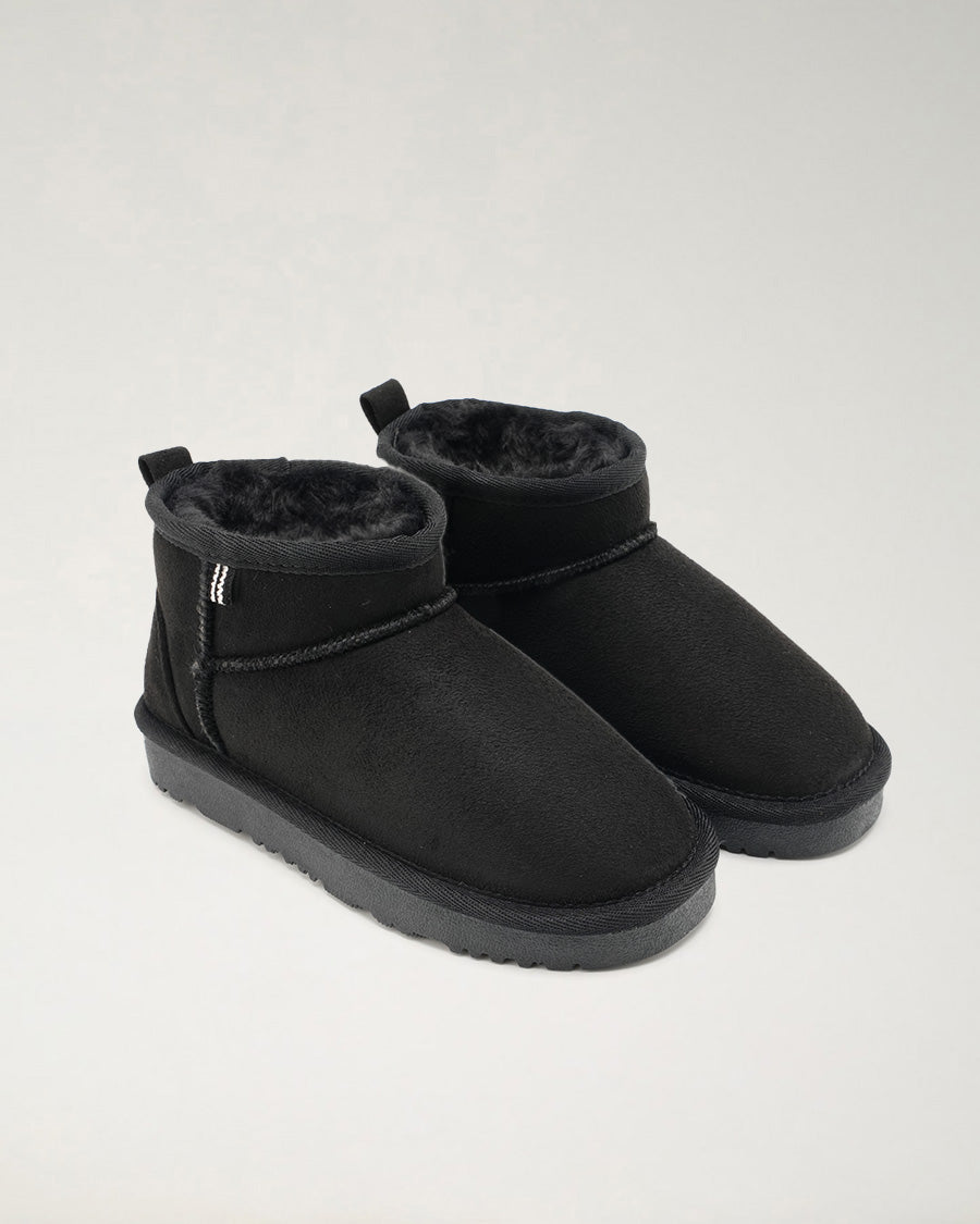Black Short N' Sweet Kids Suede Boots