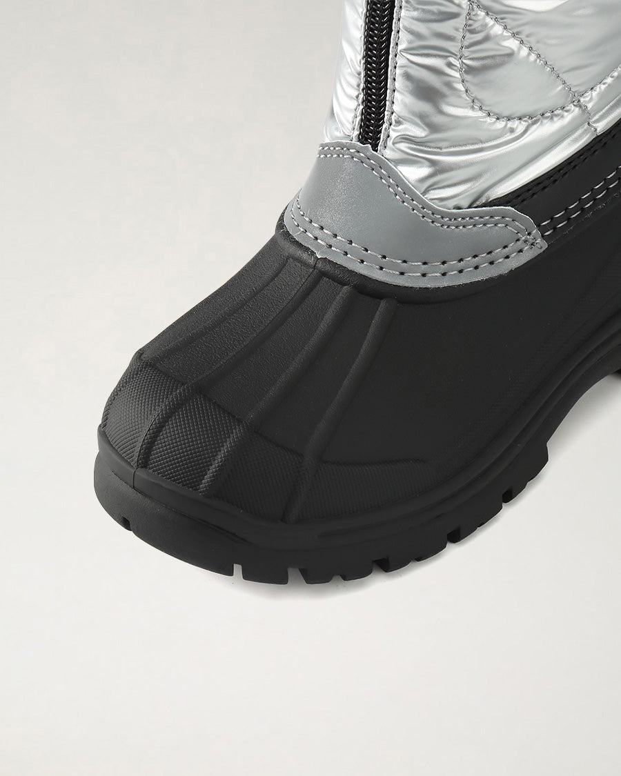 Silver Kids Snow Much Fun Winter Boots