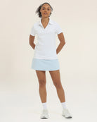 White V-Neck Polo